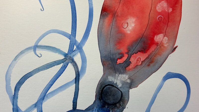 Painting in Gouache, December, 2024.