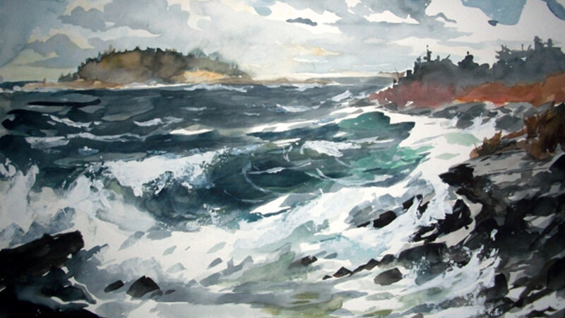 Large Waves at Two Lights State Park, Maine