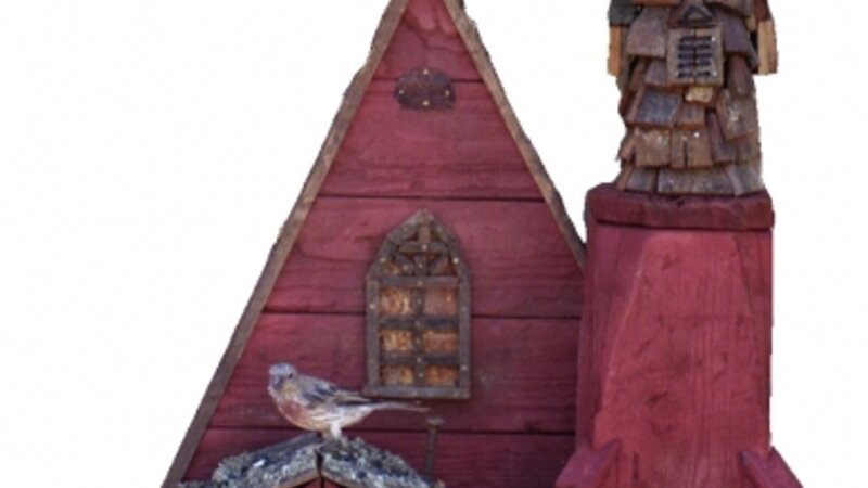 Church of One Tree in Santa Rosa, CA by NeatTweets historical birdhouse Artist Greg Zirbel 