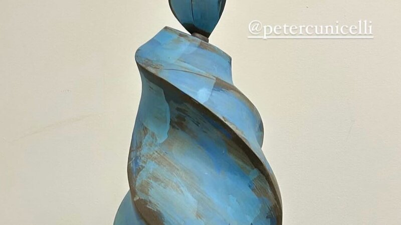 Blue Twisted Bottle