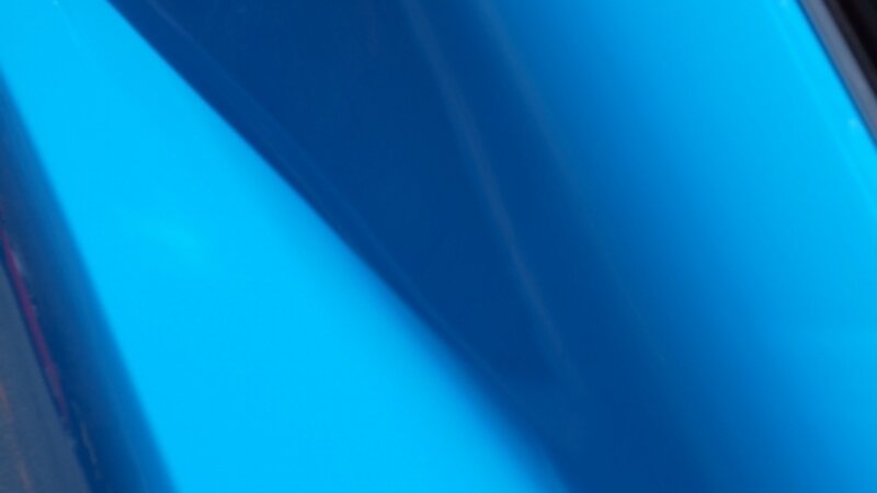 Electric blue Mustang