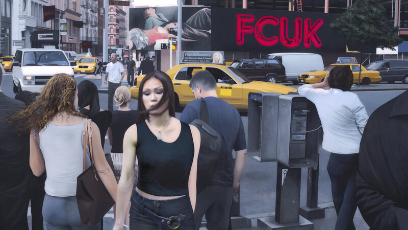 Photo of painting "Broadway Hustle" by David Holmes