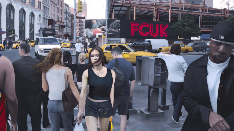 Photo of painting "Broadway Hustle" by David Holmes