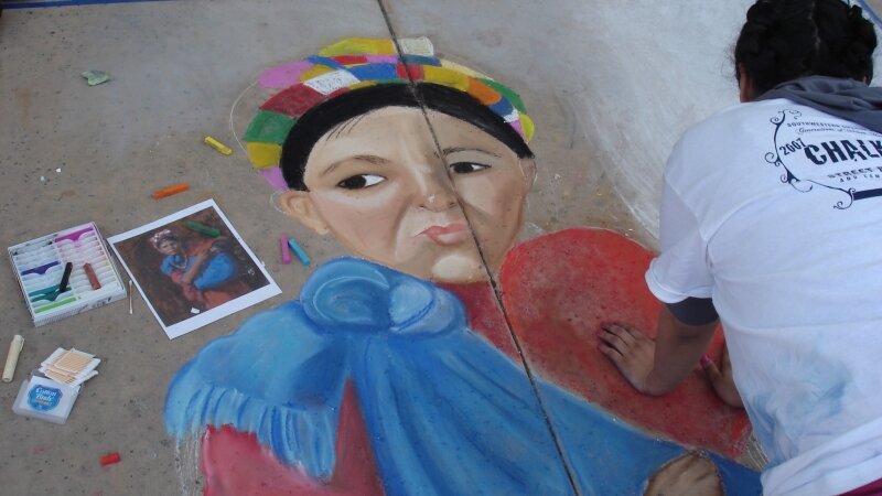 Julyen Working with Chalk