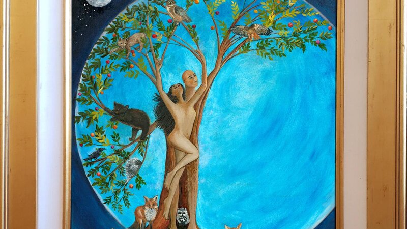 Creation Story - Tree of Life - Humans Emerging from the Elm Tree