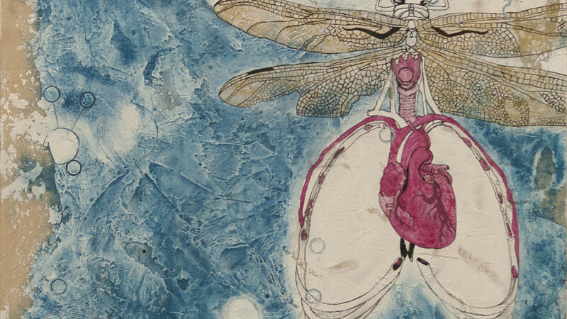 Mixed media on board 24" X 24" painting