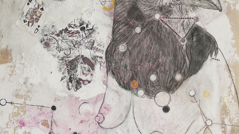 Morrigan Mixed media on board 24" X 24" painting