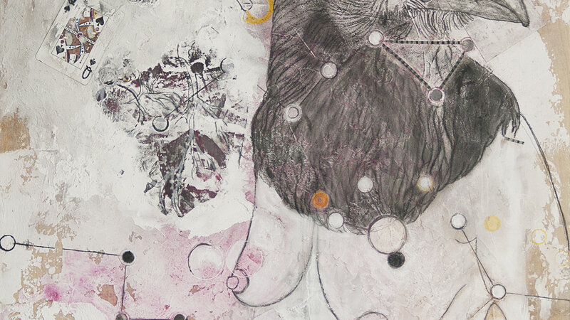 Morrigan Mixed media on board 24" X 24" painting