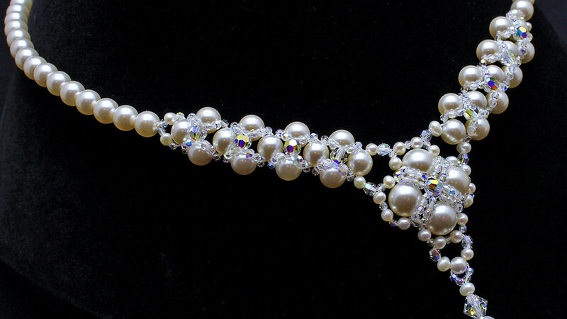 Crystal and Pearl Princess Necklace