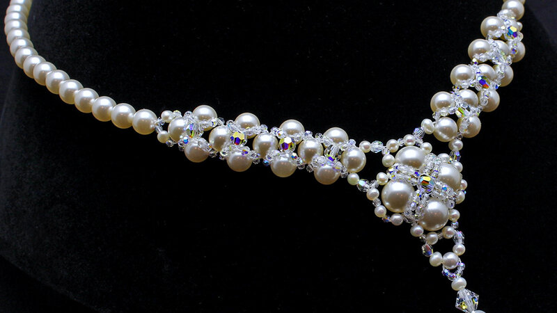 Crystal and Pearl Princess Necklace