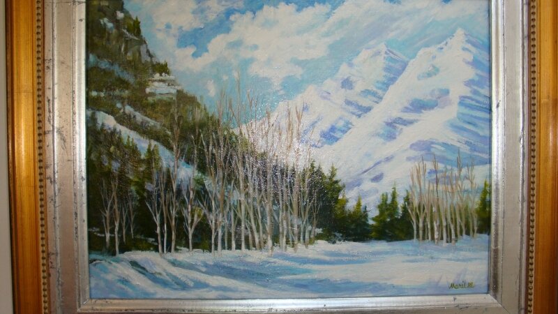 snow covered Maroon Bells..heading to Aspen