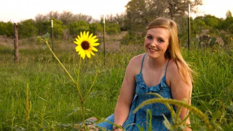Claire with Flower