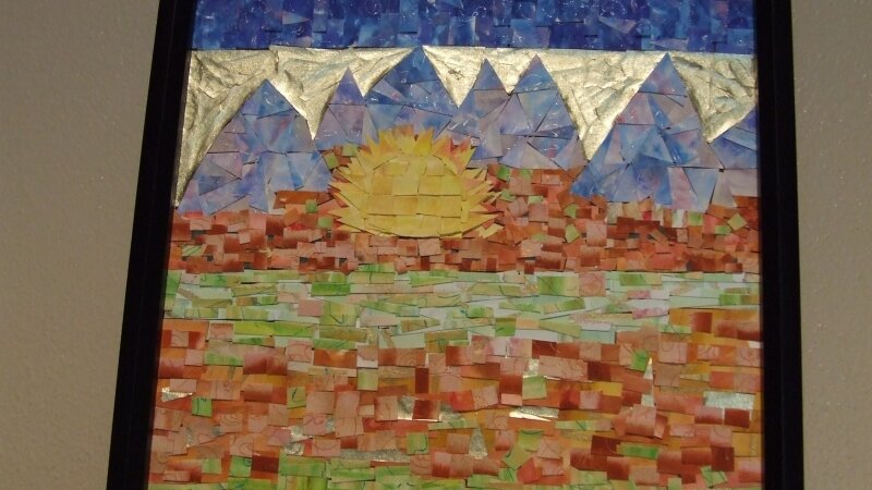 Desertscape Watercolor Collage