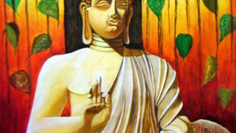 BUDDHA Painting, Original, 100% handcrafted