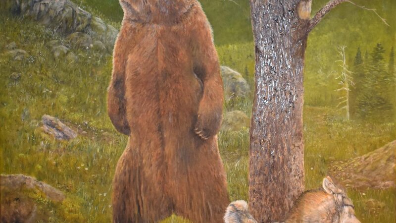 Oil painting on gallery wrap canvas.  30" W x 48" H x 1.5" W