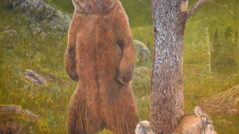 Oil painting on gallery wrap canvas.  30" W x 48" H x 1.5" W