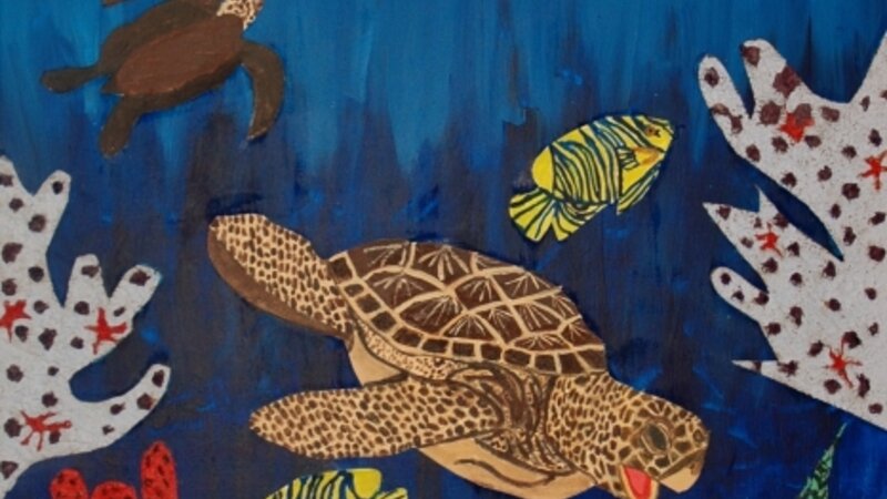 Turtles in a Coral Reef