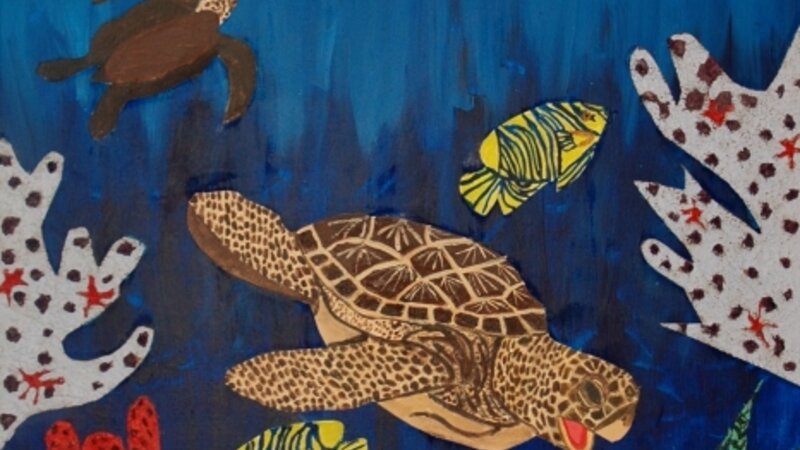 Turtles in a Coral Reef