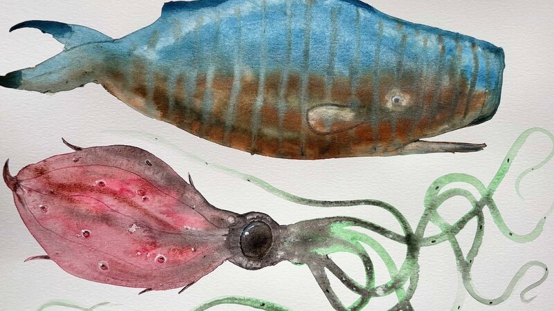 Painting in gouache and colored pencils, April 24, 2025.