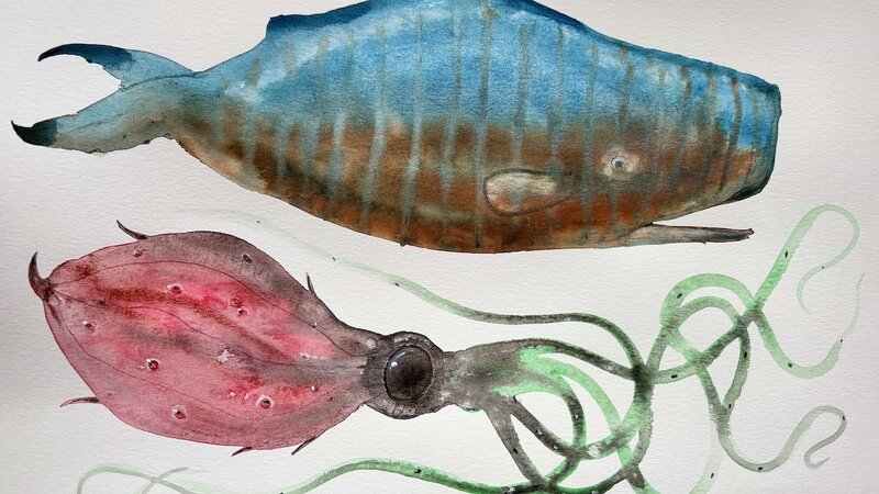 Painting in gouache and colored pencils, April 24, 2025.