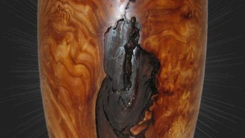 Natural Edge Elm Burl Vessel