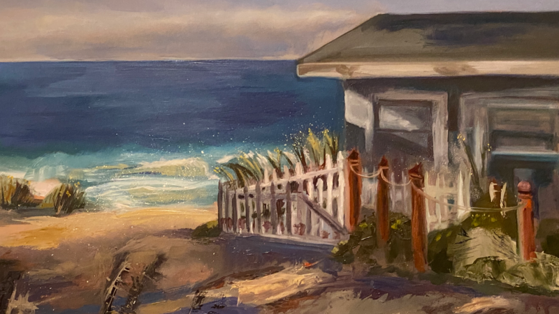 Sunrise Crystal Cove, Oil, 2023, 24 X 36 inches