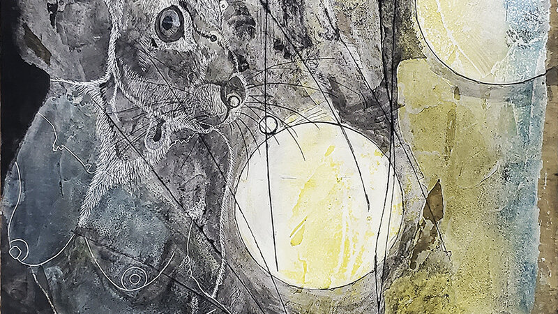 24" X 36", Mixed media on board