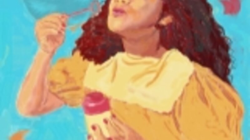 Girl Blowing Bubble