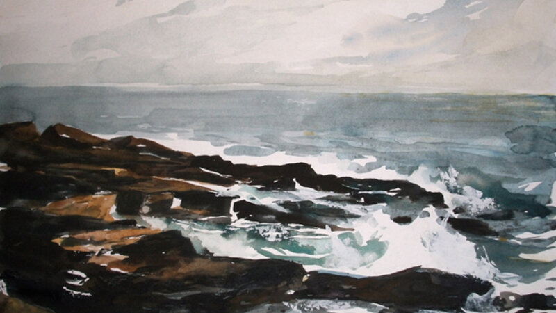 Grey Waves at Two Lights State Park, Maine