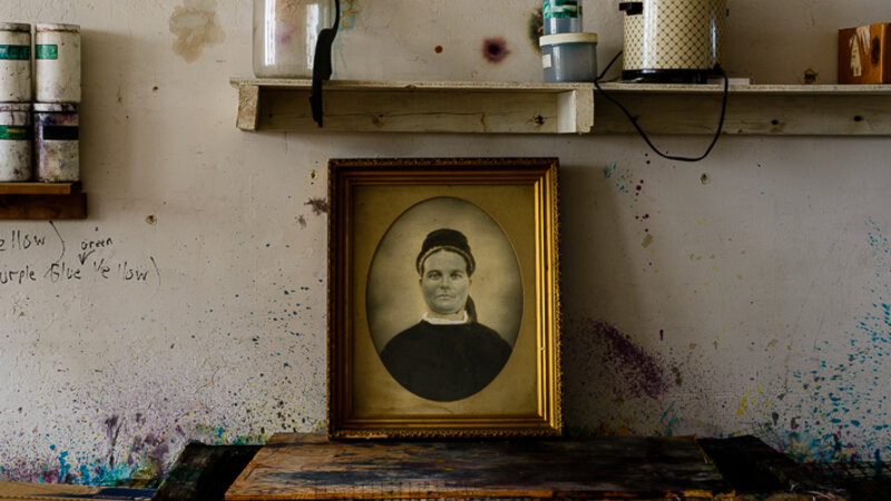Great Grandma on the Tie-Dye Rack