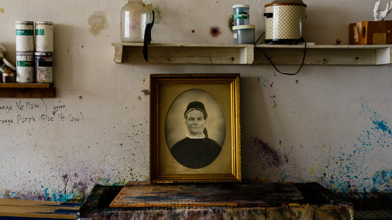 Great Grandma on the Tie-Dye Rack