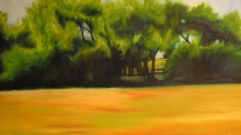 Group of trees in a Golden Meadow