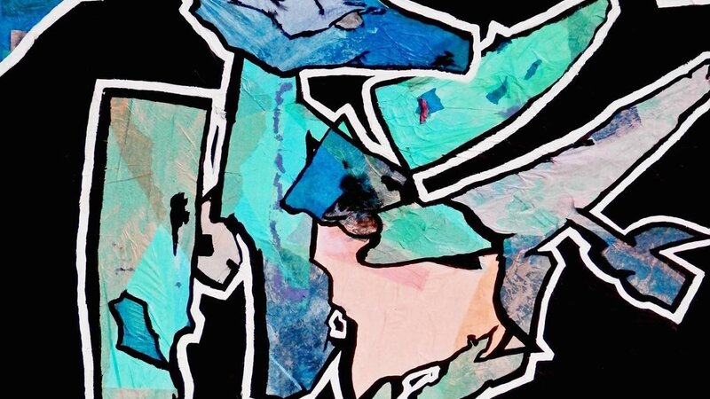 Mixed-media painting