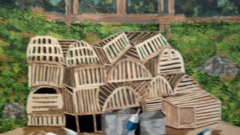 Lobster Pots with Bouys