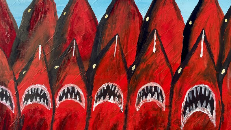 Original Shark Painting  "30x40"