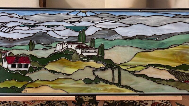 Stained Glass titled The Vineyard