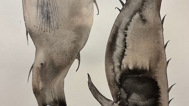 Painting in India ink with washes, 2023. 