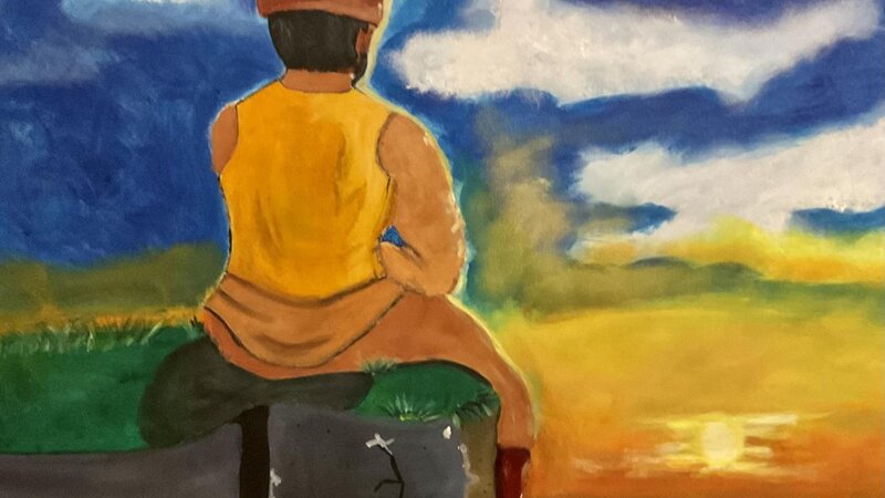 Lost in thought. A king looking out to the sea and thinking of the possibilities.