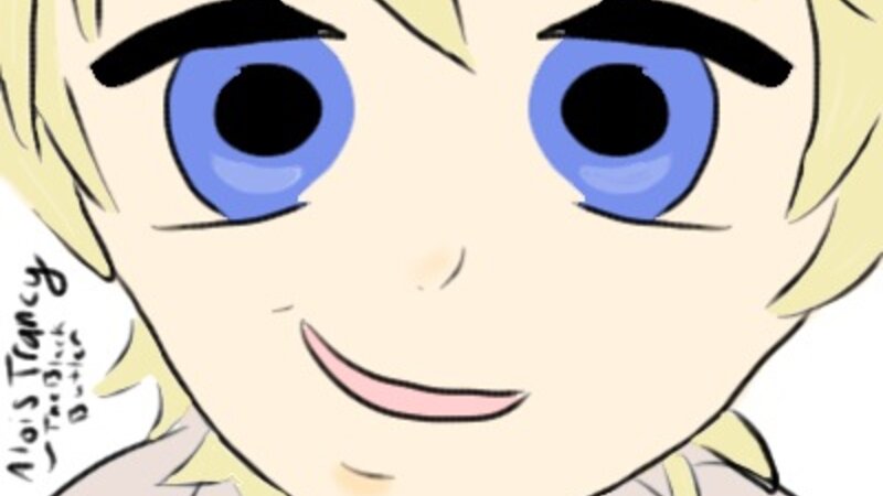 This is a drawing off an iPad . The character is Alois Trancy from Black Butler, an Anime.