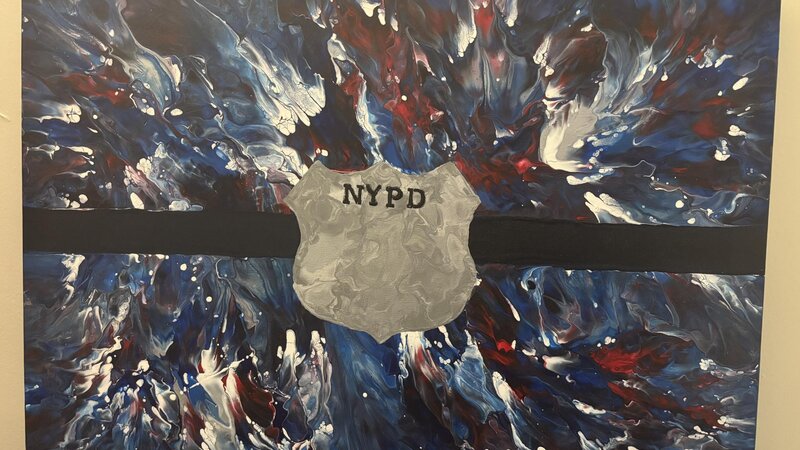 Fluid art salute to NYPD 