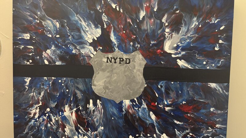 Fluid art salute to NYPD 