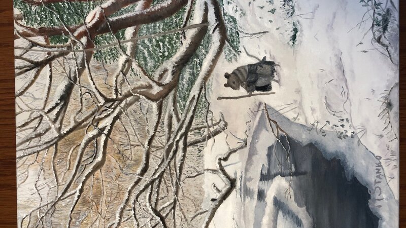 Winter Stream with Mouse