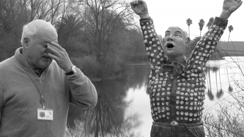 human versus sculpture