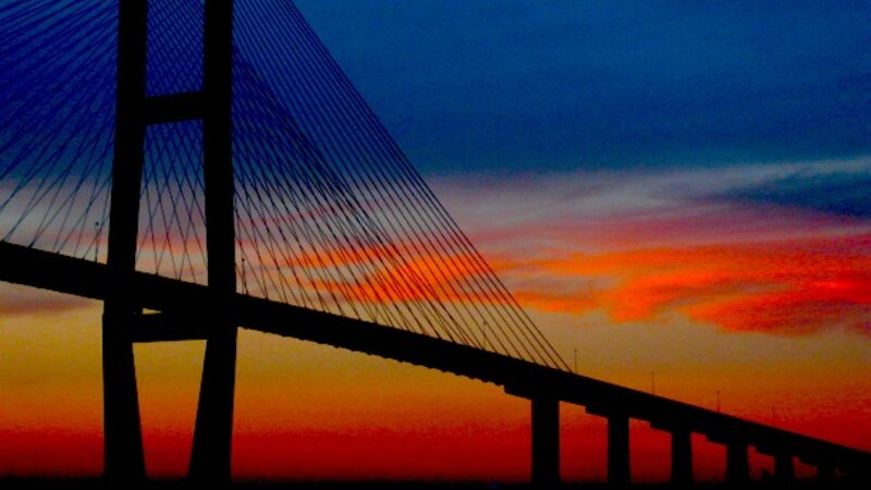 Lanier Bridge at Sunset