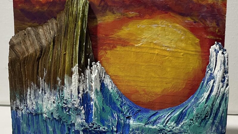 Acrylic on wood.