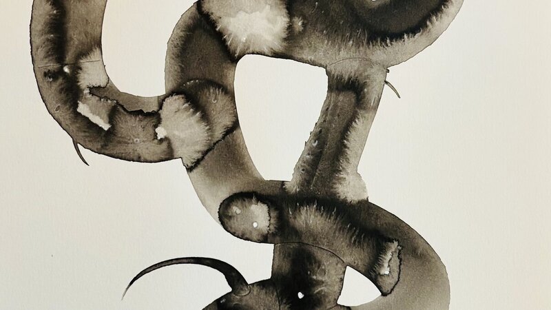 Painting in India ink.