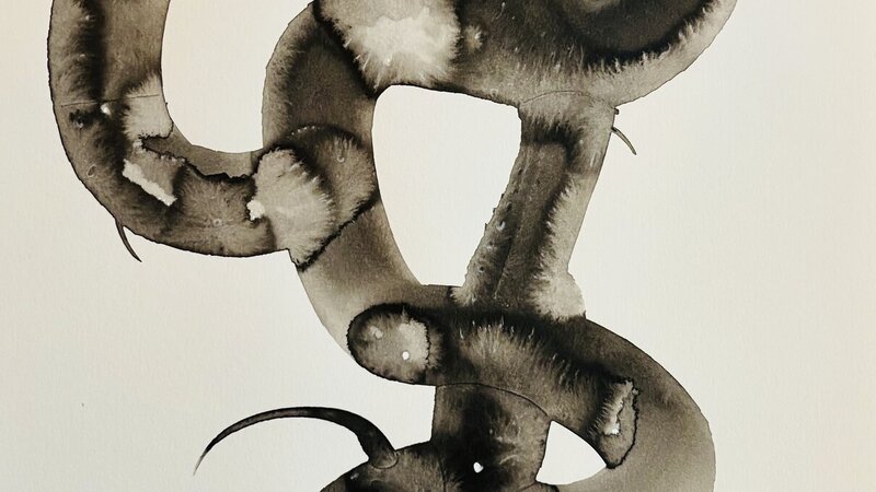 Painting in India ink.