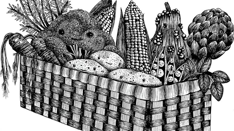 Veggie Party Drawing