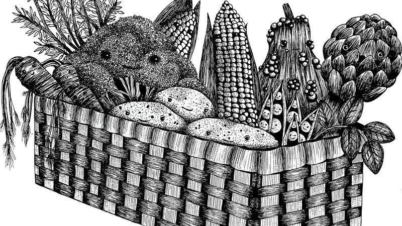 Veggie Party Drawing