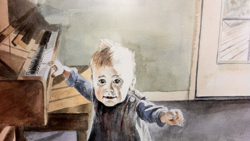 Toddler at the Piano